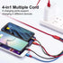 4 in 1 USB/USB-C to 2 USB-C and 2 Lightning Multicharging Cables for iPhones and Android Phones