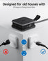 NTONPOWER 2 Prong Power Strip, 2 to 3 Prong Outlet Adapter, 5 ft Extension Cord, 8 Outlets, 3 USB, Wall Mount