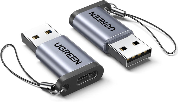 UGREEN USB C Female to USB Male Adapter 2 Pack, Type C to USB A Charger Cable Converter for Apple Watch, iPhone & More.