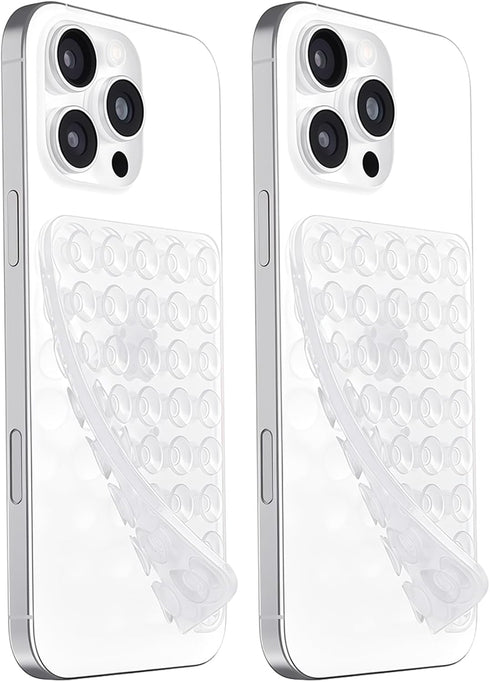 JingJinYY Anteel 2 Pack Double Sided Silicone Suction Cup Phone Case Mount, Hands-Free