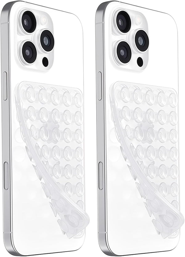 JingJinYY Anteel 2 Pack Double Sided Silicone Suction Cup Phone Case Mount, Hands-Free