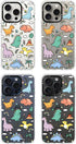 MOSNOVO iPhone 15 Pro Case - Clear TPU Bumper with Cute Joyful Dinosaur Design, 6.1" Drop Impact Protection