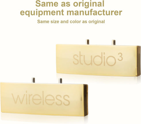 Studio 3 Hinge Headband Connector Replacement Metal Repair Parts Compatible with Beats Studio 3.0 Wireless Over-Ear Headphones Repair Kit (Gold)