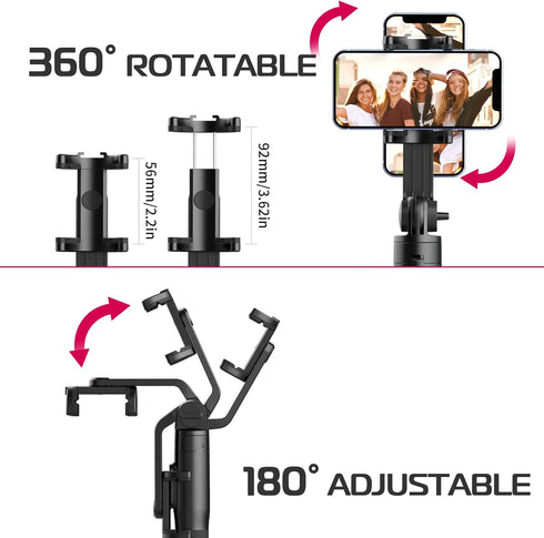 ULANZI SK-03 64" 3 1 Selfie Stick Tripod, Professional Stable Phone Tripod Stand for Smartphone/Action Camera
