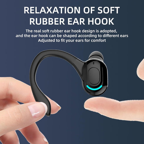 Shop Wireless Earbuds with Earhooks - Bluetooth Sports Headphones, 20H Battery, Waterproof, Noise Cancelling for
