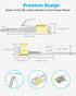 DDMALL CAT 8 Ethernet Cable, 1.5ft to 100ft Flat LAN Cable, 40Gbps High Speed Internet Cable with RJ45 Connector