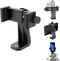 EszkozTA Cell Phone Tripod Mount Adapter, Universal Phone Holder Adjustable Clamp, 360 Degree