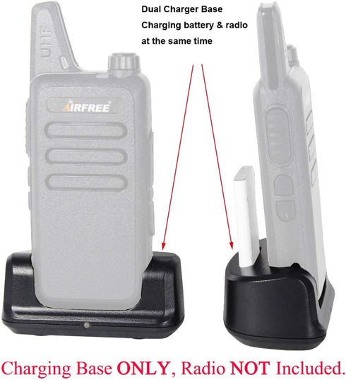 WLN KD-C1 Charger Base for Luiton LT-316 Retevis RT22 Zastone X6 TIDRADIO TD-M8 Zeadio ZS-B1 NKTECH NK-U1 Radtel RT-10 Radioddity R1 AP-100 Walkie Talkie 4 Pack (Without USB Cable)