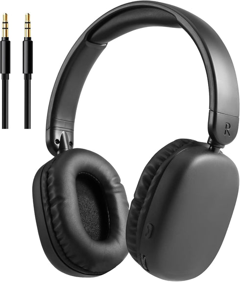 AOGKTON FM Radio MP3 Player Headphones Micro SD Card,Wireless and Wired Lightweight Headphone