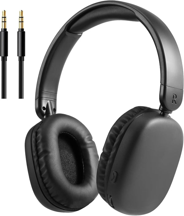 AOGKTON FM Radio MP3 Player Headphones Micro SD Card,Wireless and Wired Lightweight Headphone