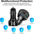 4 Port USB Fast Charging Car Charger, 3 * 2.4 A USB/1 PD20W LED Light, Compatible with iPhone 14 13 12 11 Pro Max,