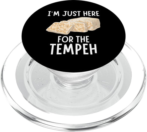 Vintage Tempeh Lover Apparel I'm Just Here For The Tempeh - Funny Tempeh PopSockets PopGrip for