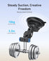 TELESIN 13 360 Suction Cup Car Mount for GoPro Strong Magnetic Base, Dual Ball Head Adjustable Arm, Easy Install Camera