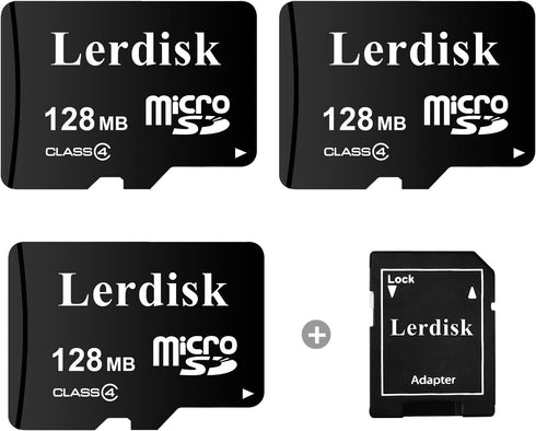 Lerdisk Factory Wholesale Micro SD Card 128MB (0.12GB) Pack of 3 in Bulk