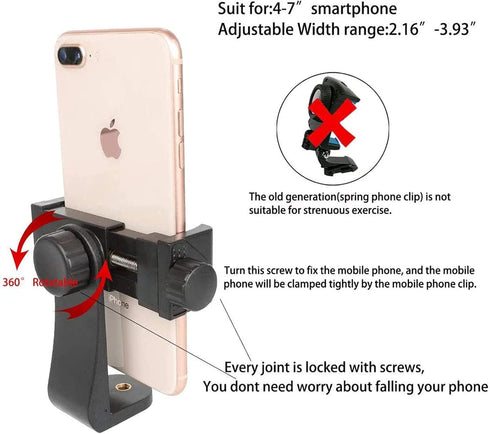 PellKing Mobile Phone Chest Mount Harness Strap Holder for Samsung iPhone Plus, Action Camera POV