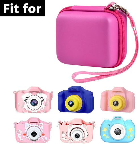 GWCASE Camera Case Compatible with Seckton for Goopow for Desuccus for Rindol for VATENIC for Rikum for GKTZ Kid Toy Video Camera. Kids Digital Cameras Carrying Holder Container (Box Only)-Red Zipper