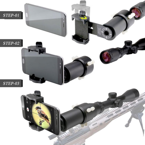 Rifle Scope Mount Camera Adapter, Smartphone Adapter for Hunting and Teaching Purposes