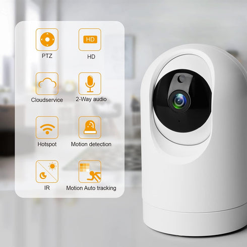 Indoor Security Camera Wireless, 2K Smart Home IP Camera with Two-Way Audio, Night Vision, App Remote Control