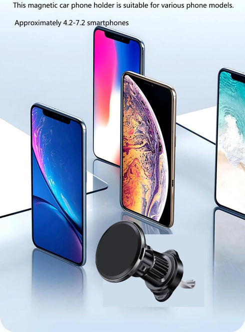 QUEMISS Car Holder Mount for Metal Hook Car Mount Strong Suction Vent Cell Mount for Your Car Mount Compatible with All