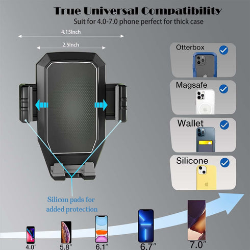 Truck Phone Holder Mount, 16.9 inch Long Arm Dashboard Windshield Holder for Pickup and Commercial Trucks