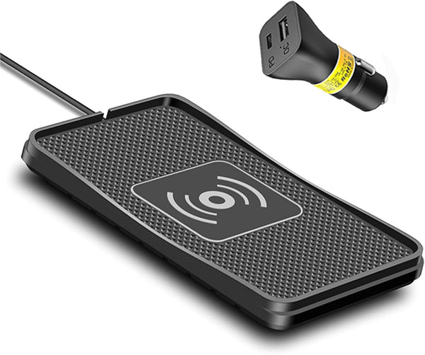 POLMXS 15W Fast Wireless Charger Car Charging Pad, Compatible with iPhone 11/12/14/15, Galaxy S21/S22/S23/S24