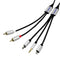 MFi Certified 6.56FT Lightning to RCA Audio Cable, 3-in-1 USB-C to RCA Audio Cable with Hi-Fi DAC Chip