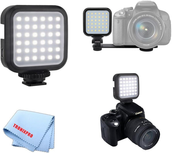 Universal Mini Portable Rechargeable USB LED Light for DSLR Cameras with Micro USB Cable for Nikon, Canon, Sony,