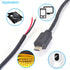 5PCS Micro USB Cable 2 Wire Pigtail Cable, Micro USB Male to Open-end, 30cm 12inch 22AWG 5V 3A DIY Power Charge Cable