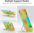 Heavy-Duty Shockproof Case for iPhone 14 Plus 6.7 Inch, with Ring Stand, 2 Pack Glass Screen Protector, Rainbow Green