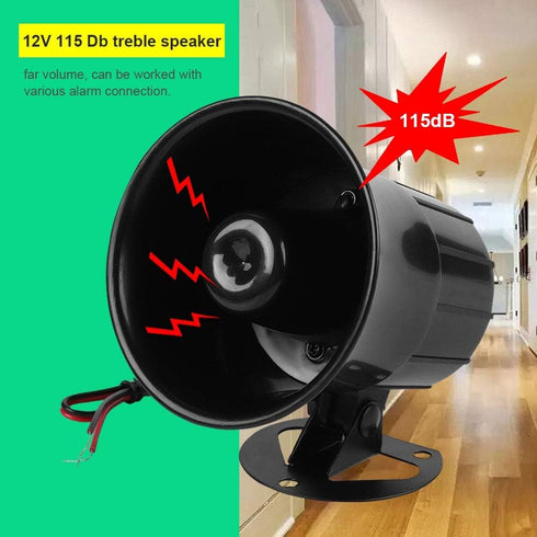 110dB DC 12V Wired Horn Alarm Siren Speaker Portable 15W / 20W Wired Antitheft Loudspeaker for Home Security