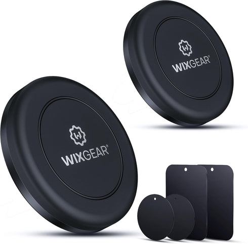 WixGear Universal Flat Stick On (2 Pack) Dashboard Magnetic Car Mount Holder for