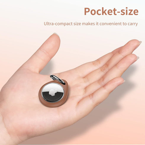 UNBREAKcable Apple AirTag Holder - 4 Pack, Waterproof TPU Shell Protective Case with Metal Keychain, Easy to Install,