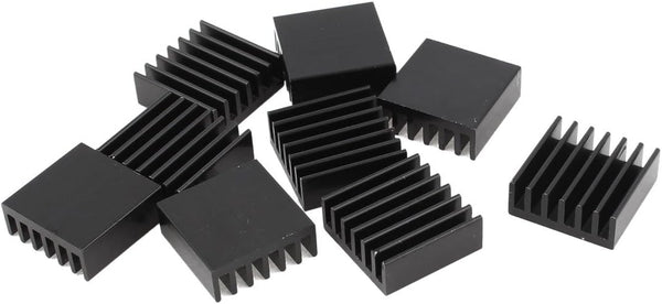 10 Pcs Black Aluminum Radiator Heat Sink uxcell 14mm x 14mm x 6mm