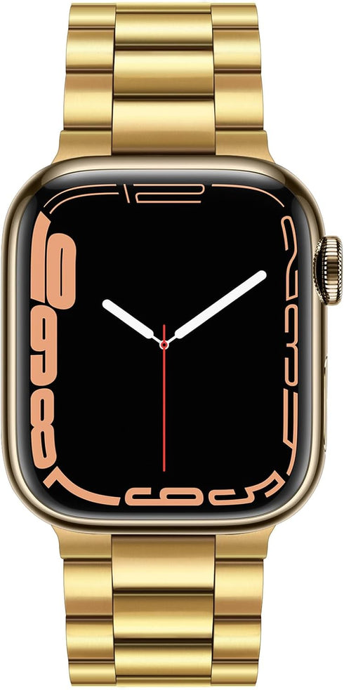 Tasikar Band Compatible with Apple Watch - 42mm Premium Stainless Steel Metal Replacement Strap, Gold