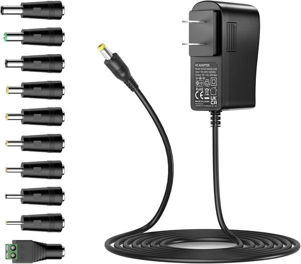 15V 2A Switching Power Supply Charger, Universal AC/DC Adapter Replacement for Litter Robot & Household Electronics