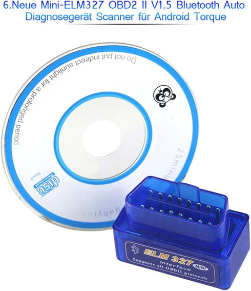 JOYING ELM 327 V2.1 Bluetooth OBD2 Vehicle Diagnostic Tool, ELM327 Car Interface Scanner for Android