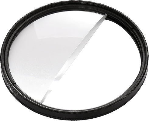 SAKUINER 82mm PUYI Split Diopter Filter Creative Half Transparent Blur Effect for Portrait & Landscape Photography