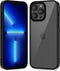 oakxco Thin Slim Clear Case for iPhone 13 Pro Max, Transparent Hybrid Hard Shell & Soft Silicone Rubber Bumper, Black