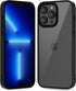 oakxco Thin Slim Clear Case for iPhone 13 Pro Max, Transparent Hybrid Hard Shell & Soft Silicone Rubber Bumper, Black
