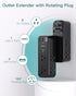 Surge Protector Outlet Extender, 6 AC Multi Plug with 3 USB Ports, 1800J Wall Charger, Black