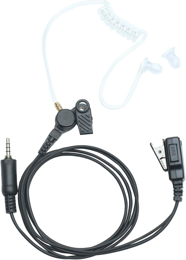 Sarcia VX-6R Earpiece Headset with PTT Mic and Acoustic Tube for Yaesu VX-6, VX-7R, VX-170, FT-270 Walkie Talkie
