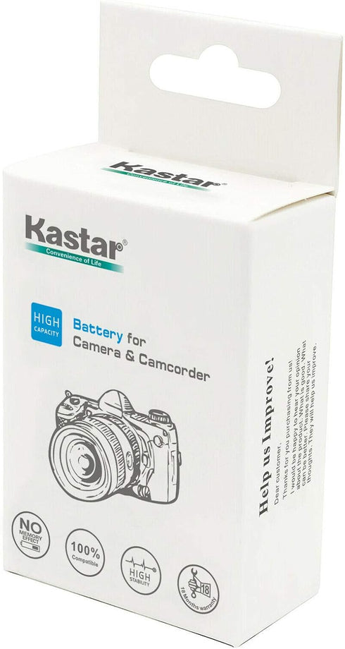 Kastar 4-Pack Battery - VW-VBK180 Replacement for Panasonic HDC-TM40PC, HDC-TM41, HDC-TM45, HDC-TM55, HDC-TM60 Cameras