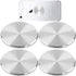 SALEX Phone Metal Plates 4 Pack for Magnetic Car Mount, Clear Silver Round 3M Adhesive Discs Without Holes