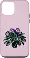African Violet Lover Gifts and Apparel African Violet Flower Plant Botanical Case for iPhone 12 mini