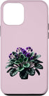 African Violet Lover Gifts and Apparel African Violet Flower Plant Botanical Case for iPhone 12 mini