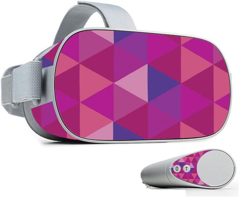 MightySkins Skin Compatible with Oculus Go Mobile VR - Pink Kaleidoscope | Unique, Durable, and Protective Vinyl Decal