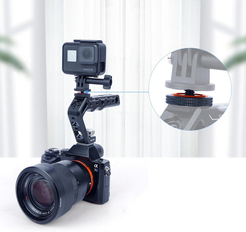 1/4 (62043) Hot Shoe Adapter for DSLR Cameras Universal Screw Mount for Microphone, LED Light, Tripod Aluminum Alloy