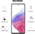 (3+3) For Samsung Galaxy A53 5G, 3 Pack Tempered Glass Screen Protector + 3 Pack Camera Lens Protector