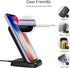 Amazon Basics 10W Qi Certified Wireless Charging Stand, Black for iPhone 15/14/13/12/11/X, Samsung, USB Cable