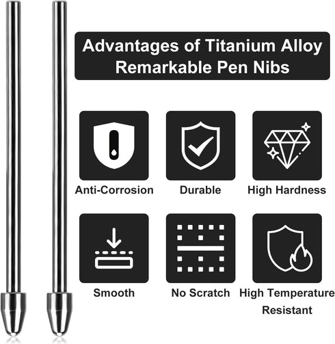 2PCS Premium Pen Tip Replacement for Kindle Scribe Stylus Pen Tips, Titanium Alloy Nibs with 4096 Grade Sensitivity